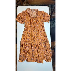 Harlow & Rose Women's Floral Tiered Swing Dress L Multicolor Casual